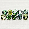 Natural Green Sapphire 1.11 Ct. 10 Pcs Round Diamond Cut Gemstones From Thailand