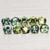 Natural Green Sapphire 1.10 Ct. 10 Pcs Round Diamond Cut Gemstones From Thailand