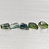 Natural Unheated Greenish Blue Sapphire 3.82 Ct. 5 Pcs Rough Shape Gemstones