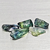 Natural Unheated Greenish Blue Sapphire 3.41 Ct. 5 Pcs Rough Shape Gemstones