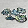 Natural Unheated Greenish Blue Sapphire 2.78 Ct. 5 Pcs Rough Shape Gemstones