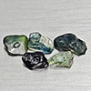Natural Unheated Greenish Blue Sapphire 3.69 Ct. 5 Pcs Rough Shape Gemstones