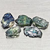 Natural Unheated Greenish Blue Sapphire 2.58 Ct. 5 Pcs Rough Shape Gemstones