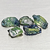 Natural Unheated Greenish Blue Sapphire 4.79 Ct. 5 Pcs Rough Shape Gemstones