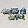 Natural Unheated Greenish Blue Sapphire 2.44 Ct. 5 Pcs Rough Shape Gemstones
