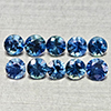 Natural Blue Sapphire 0.62 Ct. 10 Pcs Round Diamond Cut 2.3 Mm Gemstones