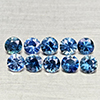 Natural Blue Sapphire 1.35 Ct. 10 Pcs Round Diamond Cut 3.2 Mm Gemstones
