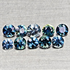Natural Blue Sapphire 0.91 Ct. 10 Pcs Round Diamond Cut 2.7 Mm Gemstones
