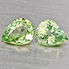 Natural Green Sapphire 0.82 Ct. 2 Pcs Pear Shape 5 x 4 Mm Gemstones