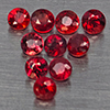 Natural Orangish Red Songea Sapphire 1.26 Ct. 10 Pcs Round Diamond Cut 2.8 Mm Gemstones