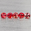 Natural Orangish Red Songea Sapphire 0.70 Ct. 5 Pcs Round Diamond Cut 3.1 Mm Gemstones From Tanzania