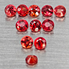 Natural Orangish Red Songea Sapphire 0.95 Ct. 11Pcs Round Diamond Cut 2.4 Mm Gemstones From Tanzania