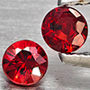Natural Orangish Red Songea Sapphire 0.62 Ct. 2 Pcs Round Diamond Cut 3.4 Mm Gemstones From Tanzania