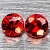 Natural Orangish Red Songea Sapphire 0.59 Ct. 2 Pcs Round Diamond Cut 3.2 Mm Gemstones From Tanzania
