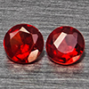 Natural Orangish Red Songea Sapphire 0.52 Ct. 2 Pcs Round Diamond Cut 3.1 Mm Gemstones from Tanzania Natural Orangish Red Songea Sapphire 0.52 Ct. 2 Pcs Round Diamond Cut 3.1 Mm Gemstones from Tanzania