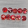 Natural Orangish Red Songea Sapphire 1.20 Ct. 10 Pcs Round Diamond Cut 2.7 Mm Gemstones