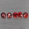Natural Orangish Red Songea Sapphire 0.58 Ct. 5 Pcs Round Diamond Cut 2.5 Mm Gemstones From Tanzania