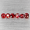 Natural Orangish Red Songea Sapphire 0.86 Ct. 6 Pcs Round Shape 2.8 Mm Gemstones From Tanzania