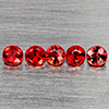 Natural Orangish Red Songea Sapphire 0.75 Ct. 5 Pcs Round Diamond Cut 2.8 Mm Gemstones From Tanzania