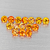 Natural Orange Songea Sapphire 1.18 Ct. 15Pcs Round Diamond Cut 2.5 Mm Gemstones