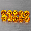 Natural Orange Songea Sapphire 0.72 Ct. 10 Pcs Round Diamond Cut 2.5 Mm Gemstone