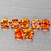Natural Orange Songea Sapphire 0.36 Ct. 7Pcs Round Diamond Cut 2.2 Mm Gemstones
