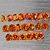 Natural Orange Songea Sapphire 0.50 Ct. 21 Pcs Round Diamond Cut 1.8 Mm Gemstone