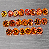 Natural Orange Songea Sapphire 0.51 Ct. 21 Pcs Round Diamond Cut 1.7 Mm Gemstone