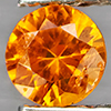 Natural Orange Songea Sapphire 0.22 Ct. Round Diamond Cut 3.8 Mm Gemstones