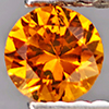 Natural Orange Songea Sapphire 0.40 Ct. Round Diamond Cut 4.4 Mm Gemstones