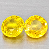 Natural Yellow Sapphire 0.64 Ct. 2 Pcs  Round Shape 4 Mm Gemstones