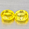 Natural Yellow Sapphire 0.55 Ct. 2 Pcs  Round Shape 4.3 Mm Gemstones