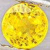 Natural Yellow Sapphire 0.62 Ct. Round Shape 4.8 Mm Gemstones From Thailand