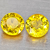 Natural Yellow Sapphire 0.56 Ct. 2 Pcs  Round Shape 3.9 Mm Gemstones
