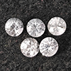 Natural White Sapphire 0.47 Ct. 5 Pcs Round Diamond Cut 2.7 Mm Gemstone From Sri Lanka Natural White Sapphire 0.47 Ct. 5 Pcs Round Diamond Cut 2.7 Mm Gemstone From Sri Lanka