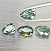 Natural Green Sapphire 1.78 Ct. 4 Pcs Pear Shape 5.6 x 4.4 Mm Gemstone From Thailand