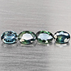 Natural Green Sapphire 2.16 Ct. 4 Pcs Oval Shape 5.8 x 4.3 Mm Gemstone from Thailand
