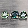 Natural Green Sapphire 1.11 Ct. 3 Pcs Pear Shape Gemstone From Thailand