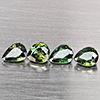 Natural Green Sapphire 1.79 Ct. 4 Pcs Pear Shape Gemstone From Thailand