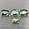 Natural Green Sapphire 2.24 Ct. 4 Pcs Oval Shape Gemstone from Thailand