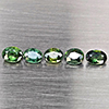 Natural Green Sapphire 1.87 Ct. 5 Pcs Oval Shape 5 x 3.8 Mm Gemstone from Thailand