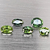 Natural Green Sapphire 1.41 Ct. 5 Pcs Oval Shape 4.9 x 3 Mm Gemstone from Thailand