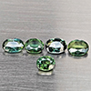 Natural Green Sapphire 1.74 Ct. 5 Pcs Oval Shape 5.2 x 3.5 Mm Gemstone from Thailand