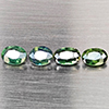 Natural Green Sapphire 2.46 Ct. 4 Pcs Oval Shape 6.4 x 4.3 Mm Gemstone from Thailand