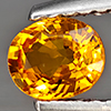 Natural Orange Songea Sapphire 0.48 Ct. Oval Shape 5.2 x 4.2 Mm Gemstone from Tanzania