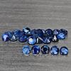 Natural Blue Sapphrie 0.53 Ct. 25 Pcs Round Diamond Cut 1.7 Mm Gemstone from Thailand
