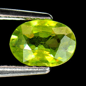 0.67 Ct. Natural Intense Green Sphene With Rainbow Spark