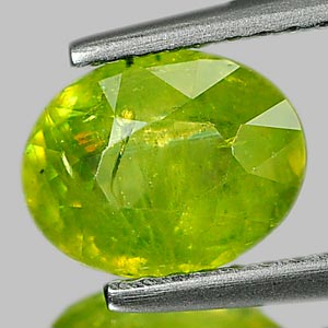 1.63 Ct. Oval Shape Natural Intense Green Sphene With Rainbow Spark