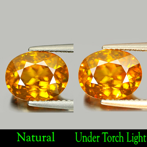 Multi Color Sphene 3.96 Ct. Oval Shape 10.5 x 8.3 Mm. Natural Gemstone Unheated