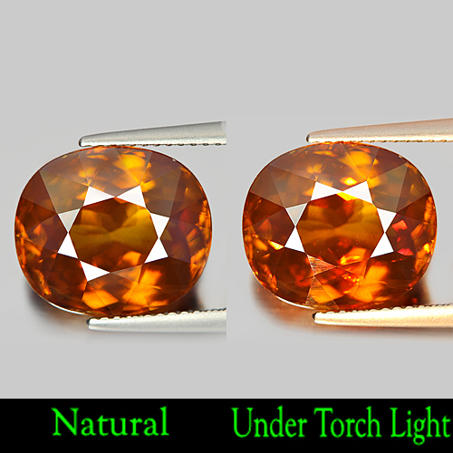 Multi Color Sphene 9.83 Ct. Oval Shape 13.8 x 11.9 Mm. Natural Gemstone Unheated